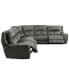 Фото #8 товара CLOSEOUT! Terrine 5-Pc. Fabric Sectional with 3 Power Motion Recliners, Created for Macy's