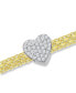 ფოტო #4 პროდუქტის Cubic Zirconia Heart Bismark Chain Bracelet, Created for Macy's