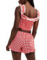 Фото #4 товара ASOS DESIGN frill micro short in red gingham