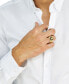 ფოტო #2 პროდუქტის EFFY® Men's Onyx, Diamond (1/5 ct. t.w.) & Emerald (1/20 ct. t.w.) Panther Signet Ring in 14k Gold
