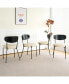 Modern Grey PU Dining Chair & White Round Table Set (5 Chairs)