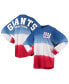 ფოტო #2 პროდუქტის Women's Royal, Red New York Giants Ombre Long Sleeve T-shirt