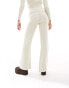 Fashionkilla knitted straight leg trousers co-ord in cream