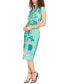 ფოტო #2 პროდუქტის Women's V-Neck Cap-Sleeve Sheath Dress