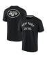 Фото #1 товара Men's and Women's Black New York Jets Super Soft Short Sleeve T-shirt