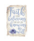 Faith is not Believing New Horizon Wood Plaque with Easel, 6" x 9"