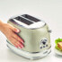 Ariete Vintage 155, 2-Scheiben-Toaster, Retro Toaster mit 6 Toaststufen, Automatischer Auswurf, Auftaufunktion, Herausnehmbares Krümelfach, Gehäuse aus Edelstahl, 810W, Grün [Energy Class A]