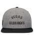 Men's Heather Gray Vegas Golden Knights Elements Flat Brim Leather Strapback Hat