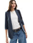 Pieces ruched sleeve blazer in ombre blue Graublau, L - EU 40 - фото #1