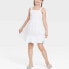 Фото #1 товара Cat & Jack Girls White Tie-Back Sleeveless Woven Dress - Cat & Jack Size XXL(18)