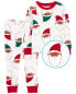 Toddler 2-Piece Santa 100% Snug Fit Cotton Pajamas 3T