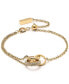 Фото #2 товара 18K Gold-Plated Crystal Interlink Bracelet