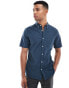 Фото #1 товара ASOS DESIGN stretch slim oxford shirt in navy