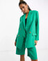 Фото #1 товара French Connection luxe tailored blazer co-ord in emerald green