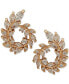 ფოტო #1 პროდუქტის Gold-Tone Crystal Wreath Spiral Stud Earrings