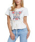 Women's Garden Glow Cotton Lace-Up Corset T-Shirt