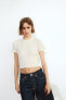Ribbed chenille crop top