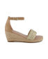 ფოტო #2 პროდუქტის Little Girls Open Toe Wedge Sandals