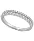 ფოტო #1 პროდუქტის Diamond Split Shank Band (1/4 ct. t.w.) in 14k White Gold