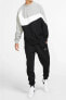 Sportswear Fleece Jogger Taper Leg Dar Kesim Eşofman Altı Şardonlu Polarlı Siyah