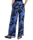 Фото #2 товара Women's Printed Wide-Leg Pull-On Pants