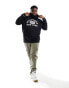Фото #4 товара Tommy Hilfiger Big & Tall monotype collegiate hoodie in navy