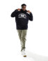 Фото #2 товара Tommy Hilfiger Big & Tall monotype collegiate hoodie in navy