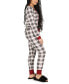 Фото #2 товара Women's Plaid Matching Pajama 2 Piece Set