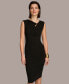 Women's Asymmetric Hardware Sleeveless Sheath Dress