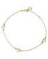 ფოტო #1 პროდუქტის Heart Anklet with Adjustable 1" Extension in 14k Yellow Gold