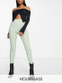 ASOS DESIGN Hourglass high waist trousers in skinny fit in khaki