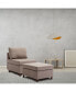 Фото #7 товара Grey Linen Middle Module Sectional Sofa with Armless Chair