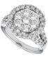 Фото #1 товара Diamond Halo Cluster Ring (2-1/2 ct. t.w.) in 14k White Gold