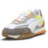 Фото #2 товара Puma Blktop Rider Vibrant Lace Up Mens Grey, White, Yellow Sneakers Casual Shoe