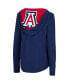 Фото #2 товара Women's Navy Arizona Wildcats Catalina Hoodie Long Sleeve T-Shirt