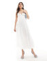 Фото #1 товара Ever New milkmaid midi dress in white