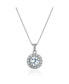 Фото #1 товара Club Rochelier 5A Cubic Zirconia Round Pendant Necklace Silver