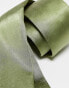 Six Stories satin tie in moss green