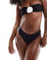 Фото #1 товара Kaiia high leg bikini briefs co-ord in black