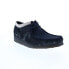 Фото #3 товара Clarks Wallabee Denim 26168843 Mens Blue Oxfords & Lace Ups Casual Shoes