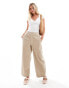 Фото #3 товара ASOS DESIGN Petite cord barrel trousers in straw