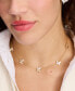 Gold-Tone Cubic Zirconia & Mother-of-Pearl Butterfly Scatter Necklace, 16" + 3" extender