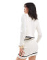 Фото #2 товара Vero Moda fine knit contrast mini skirt co-ord in monochrome