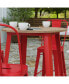 Фото #14 товара Dryden Indoor/Outdoor Bar Top Table, 30" Round All Weather Poly Resin Top With Steel Base