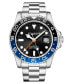 ფოტო #1 პროდუქტის Men's Quartz Diver Silver-Tone Link Bracelet Watch 42mm