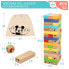 Фото #5 товара WOOMAX Disney Wooden Tower and Domino Building Set 51 Pieces