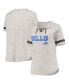 ფოტო #1 პროდუქტის Women's Heathered Gray Buffalo Bills Plus Size Lace-Up V-Neck T-shirt