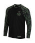 Фото #3 товара Men's Black Wisconsin Badgers OHT Military-Inspired Appreciation Camo Raglan Long Sleeve T-shirt