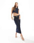 Фото #1 товара ASOS DENIM denim slim maxi skirt in indigo