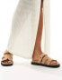 Steve Madden Missile suede strap sliders in sand